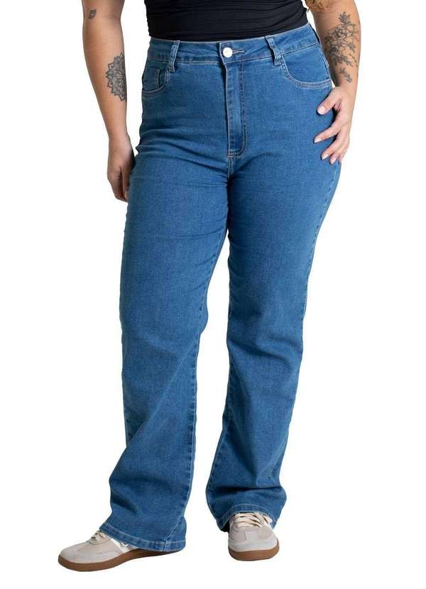 Sawary - Calça Jeans Sawary Reta Plus Size - 280140 Azul