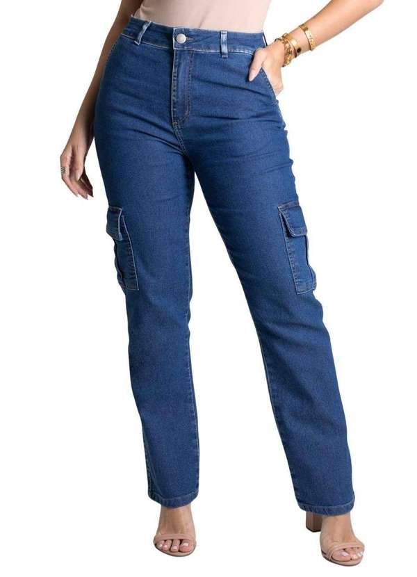 Sawary - Calça Jeans Sawary Reta Azul