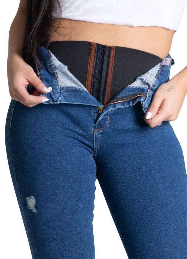 Sawary - Calça Jeans Sawary Super Lipo Azul