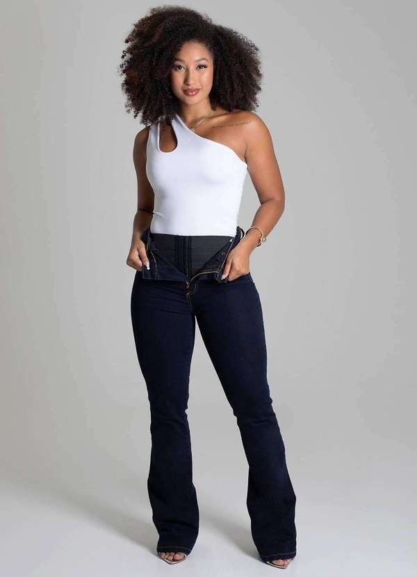 Sawary - Calça Jeans Sawary Super Lipo Boot Cut - 279587 Azul 4