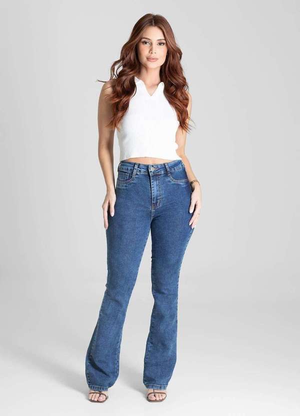 Sawary - Calça Jeans Sawary Super Lipo Boot Cut - 281338 Azul 2