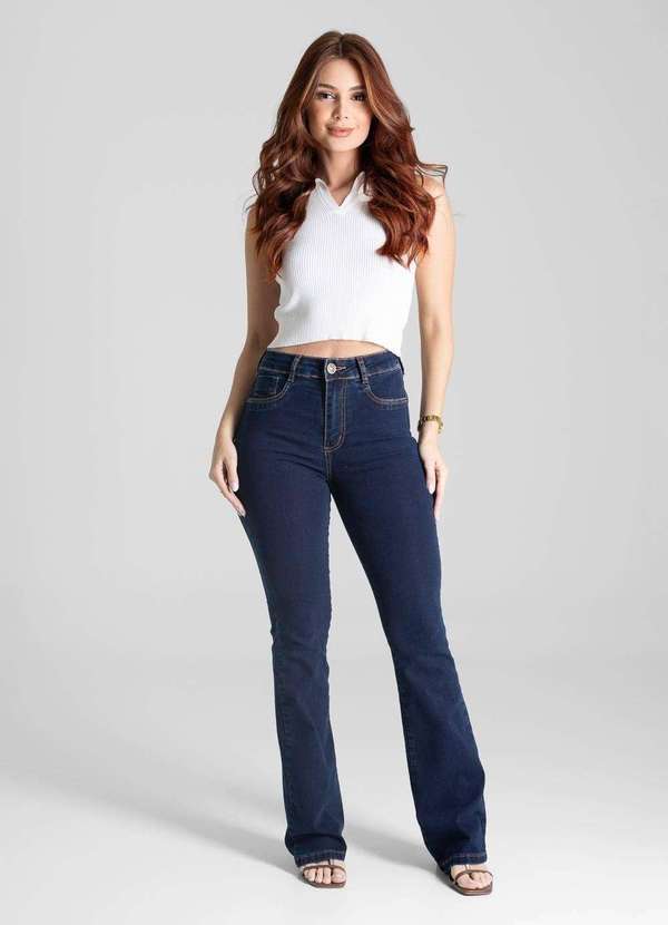 Sawary - Calça Jeans Sawary Super Lipo Boot Cut - 281415 Azul 2