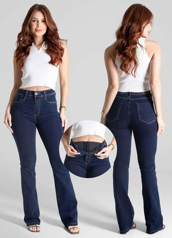 Sawary - Calça Jeans Sawary Super Lipo Boot Cut - 281415 Azul 6