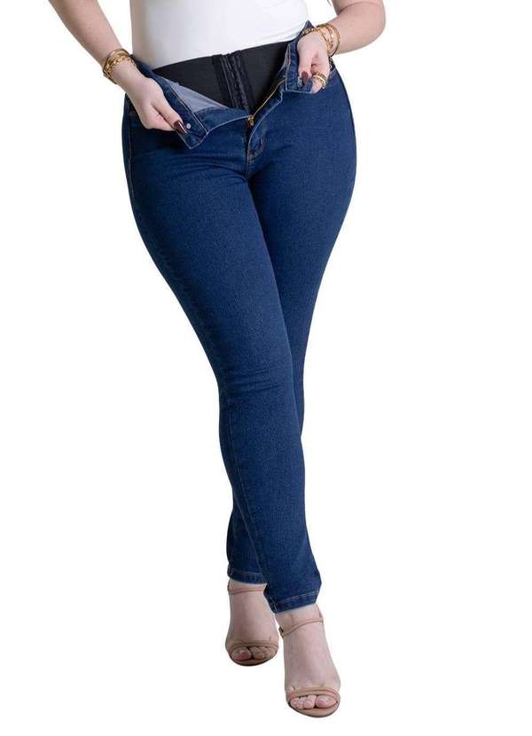 Sawary - Calça Jeans Sawary Super Lipo Plus Size - 279335 Azul