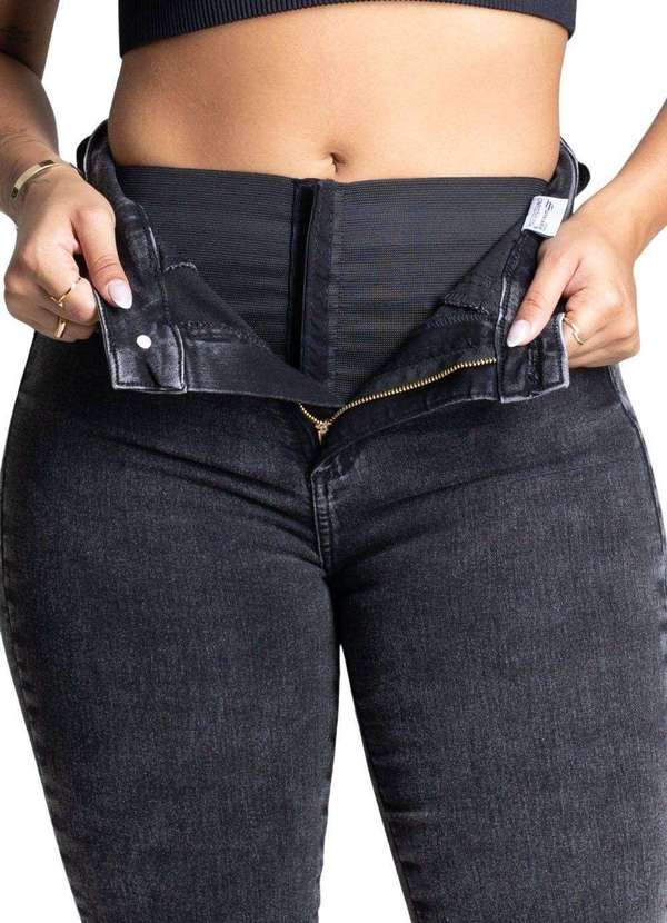 Sawary - Calça Jeans Sawary Super Lipo Preto