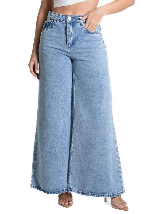 Sawary - Calça Jeans Sawary Super Wide Leg - 281553 Azul
