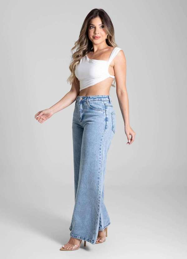 Sawary - Calça Jeans Sawary Super Wide Leg - 281553 Azul 3