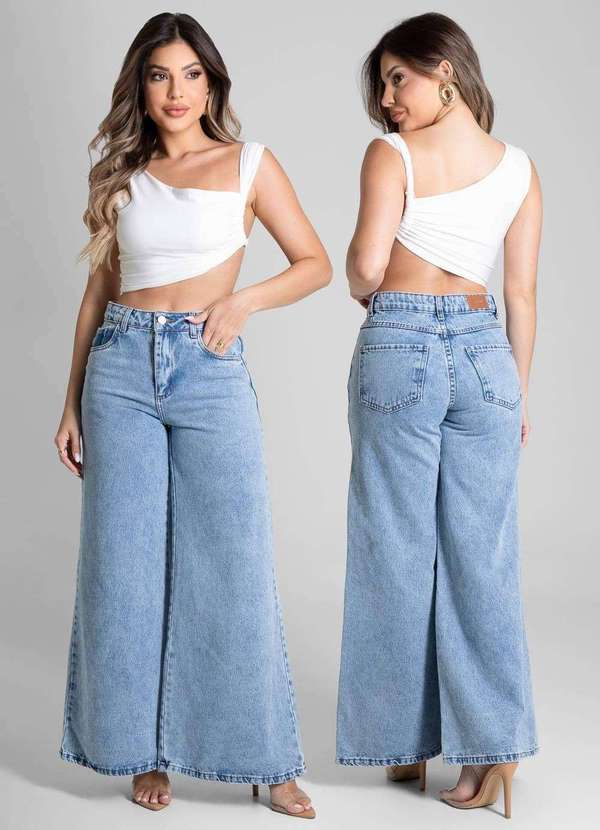 Sawary - Calça Jeans Sawary Super Wide Leg - 281553 Azul 6