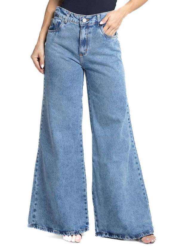 Sawary - Calça Jeans Sawary Super Wide Leg - 281753 Azul