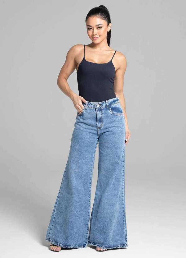 Sawary - Calça Jeans Sawary Super Wide Leg - 281753 Azul 2