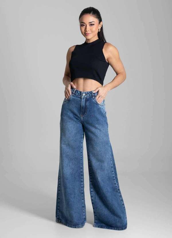 Sawary - Calça Jeans Sawary Super Wide Leg - 281799 Azul 2