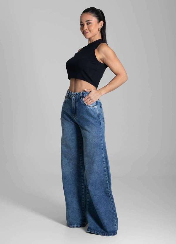 Sawary - Calça Jeans Sawary Super Wide Leg - 281799 Azul 3