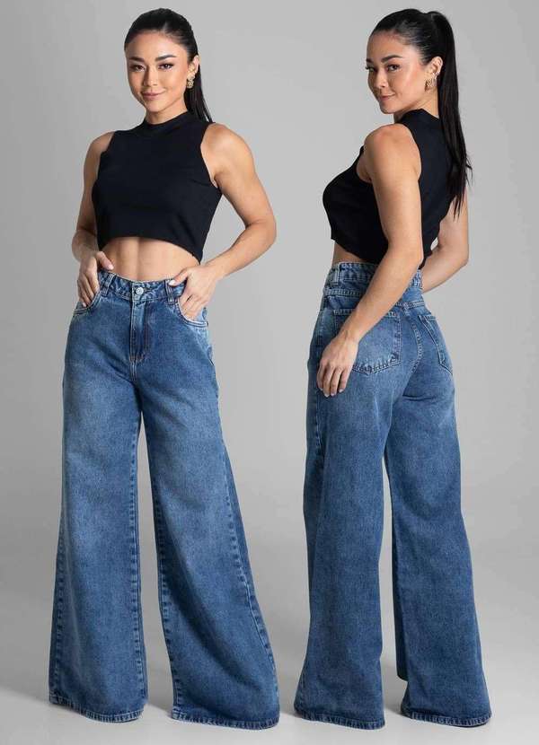 Sawary - Calça Jeans Sawary Super Wide Leg - 281799 Azul 6