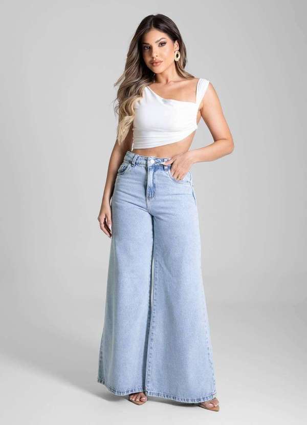 Sawary - Calça Jeans Sawary Super Wide Leg - 281810 Azul 2