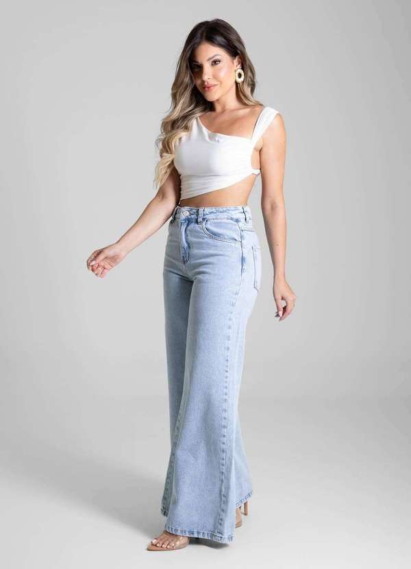 Sawary - Calça Jeans Sawary Super Wide Leg - 281810 Azul 3