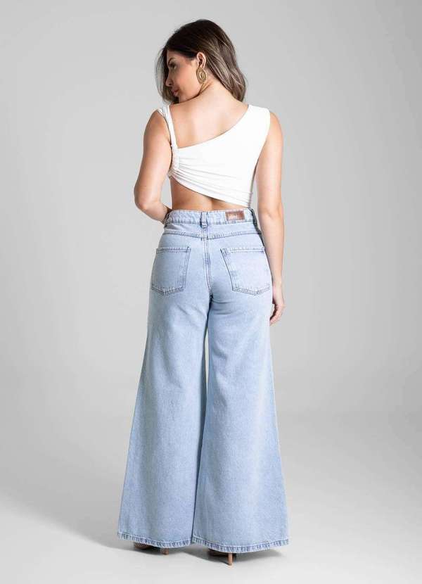 Sawary - Calça Jeans Sawary Super Wide Leg - 281810 Azul 4