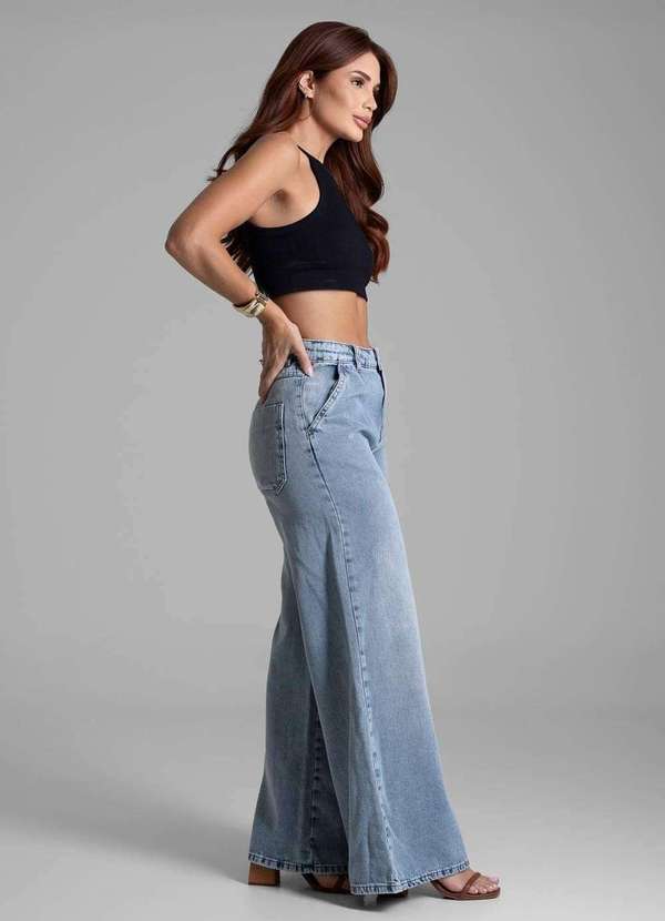 Sawary - Calça Jeans Sawary Super Wide Leg - 281828 Azul 3