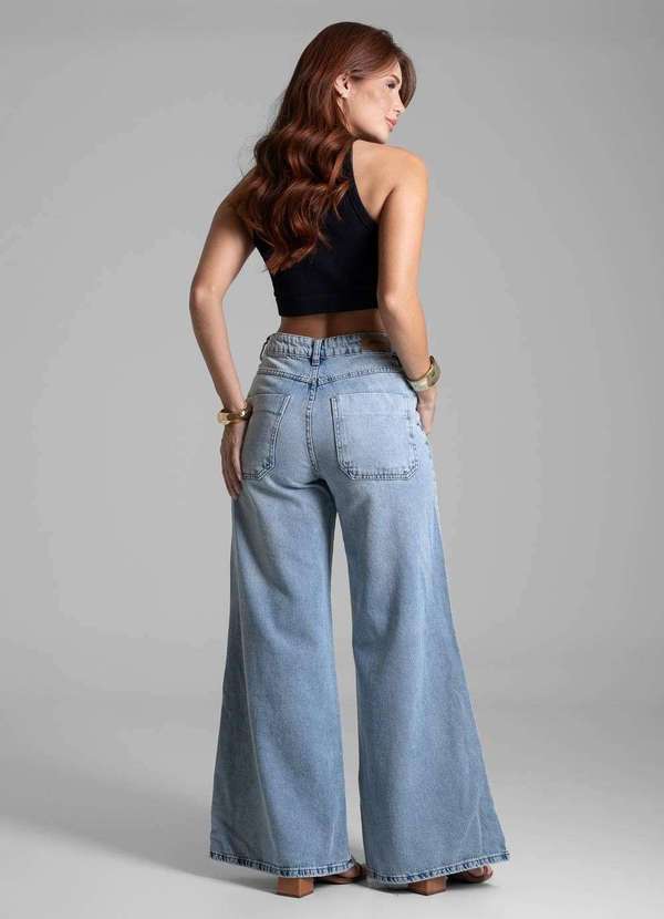 Sawary - Calça Jeans Sawary Super Wide Leg - 281828 Azul 4