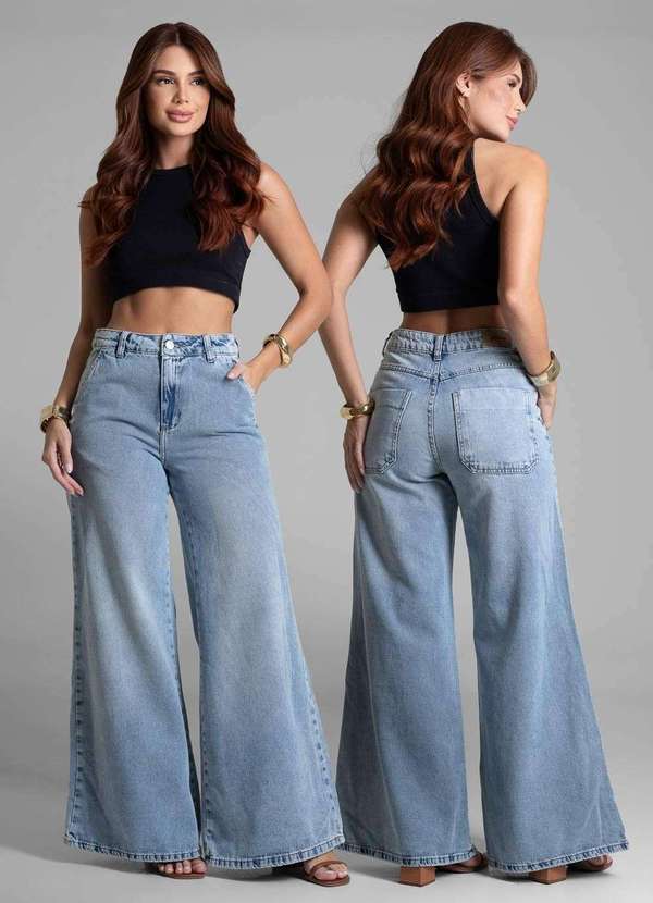 Sawary - Calça Jeans Sawary Super Wide Leg - 281828 Azul 6