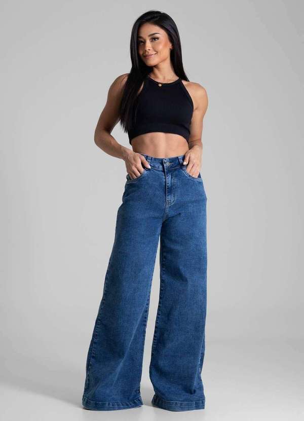 Sawary - Calça Jeans Sawary Super Wide Leg - 281960 Azul 2