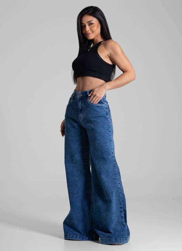 Sawary - Calça Jeans Sawary Super Wide Leg - 281960 Azul 3