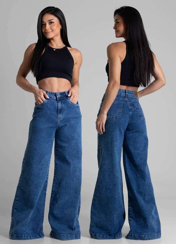 Sawary - Calça Jeans Sawary Super Wide Leg - 281960 Azul 6