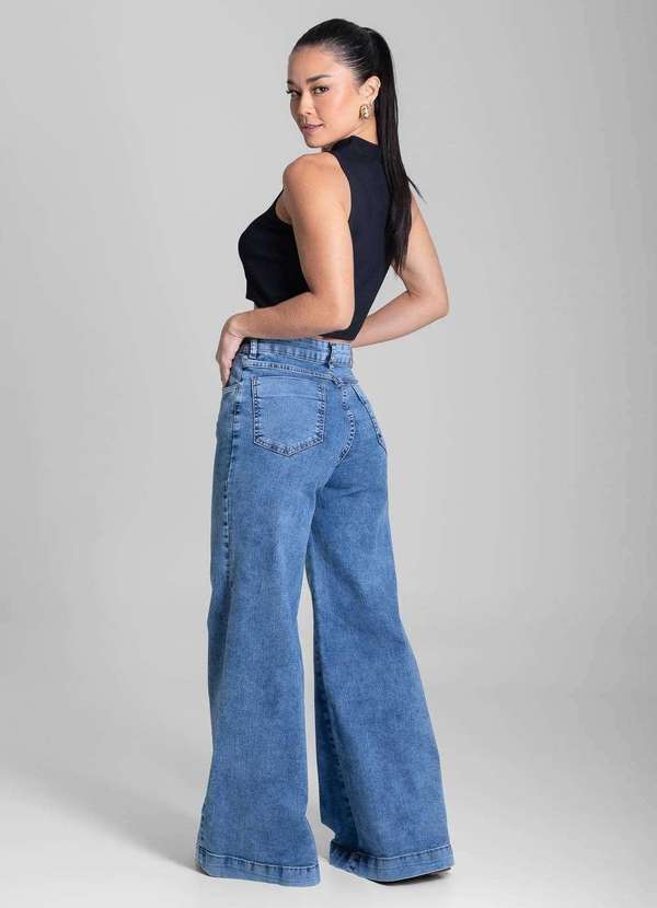 Sawary - Calça Jeans Sawary Super Wide Leg - 282073 Azul 4