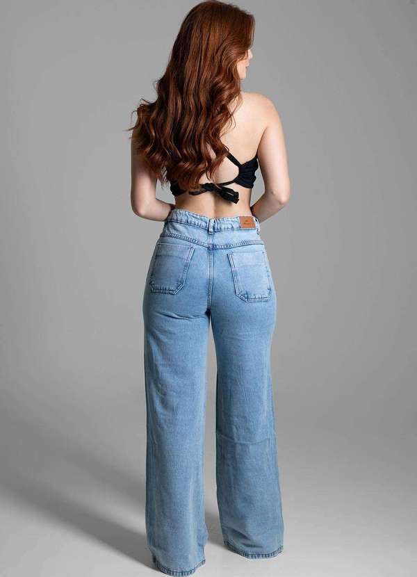 Sawary - Calça Jeans Sawary Wide Leg - 272543 Azul 4