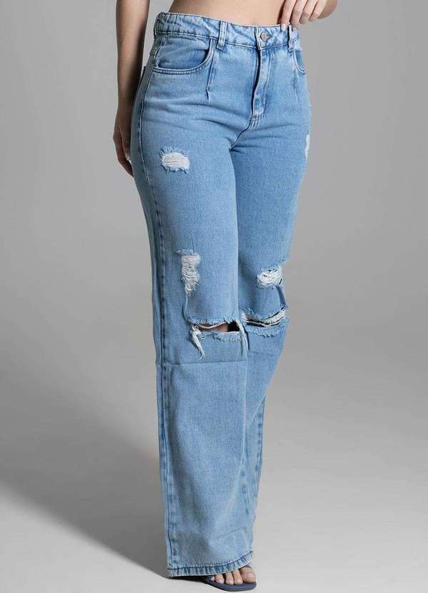 Sawary - Calça Jeans Sawary Wide Leg - 272543 Azul 5