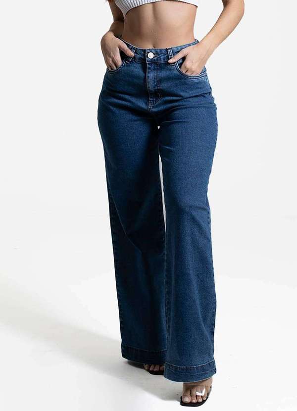 Sawary - Calça Jeans Sawary Wide Leg - 273664 Azul