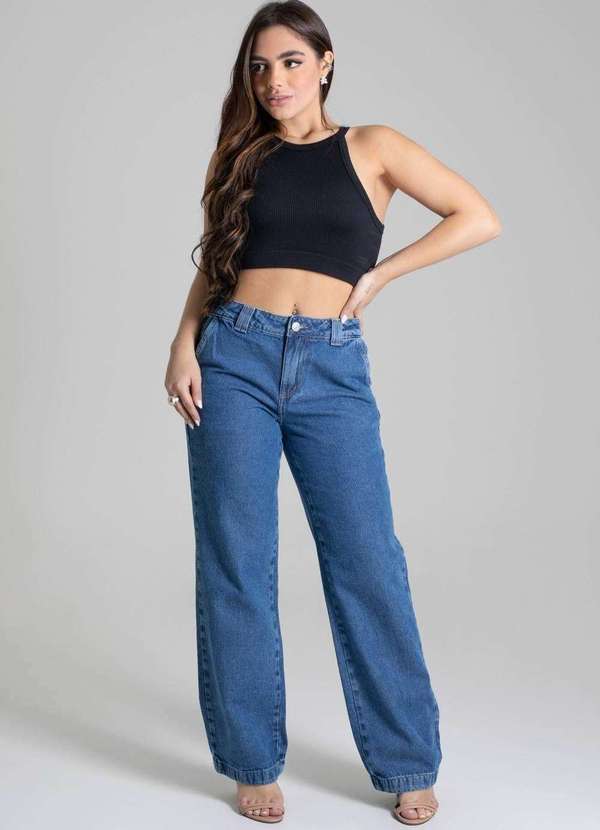 Sawary - Calça Jeans Sawary Wide Leg - 277269 Azul