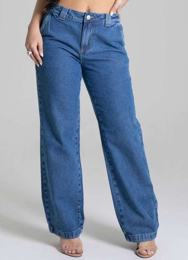 Sawary - Calça Jeans Sawary Wide Leg - 277269 Azul 4