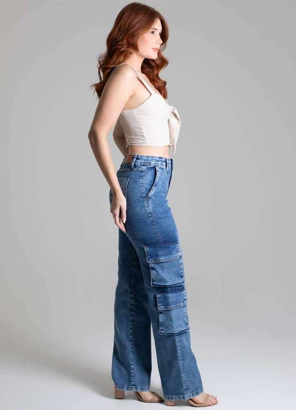 Sawary - Calça Jeans Sawary Wide Leg - 277867 Azul 3