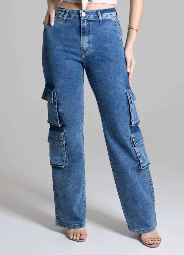 Sawary - Calça Jeans Sawary Wide Leg - 277867 Azul 5