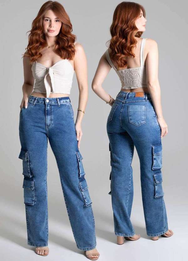 Sawary - Calça Jeans Sawary Wide Leg - 277867 Azul 6