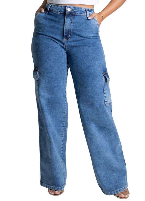 Sawary - Calça Jeans Sawary Wide Leg - 277869 Azul