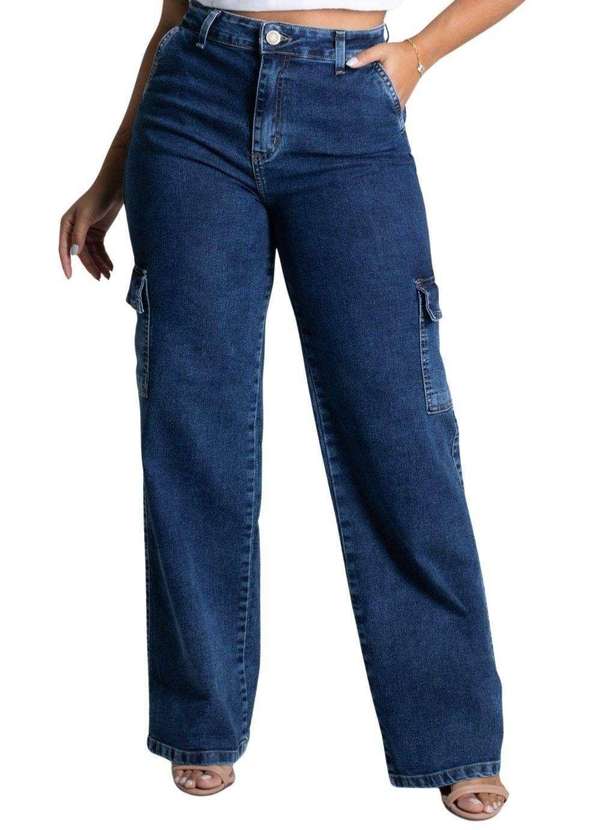 Sawary - Calça Jeans Sawary Wide Leg - 277881 Azul