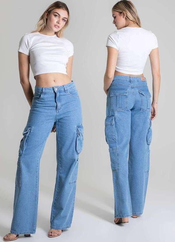 Sawary - Calça Jeans Sawary Wide Leg - 277920 Azul 6