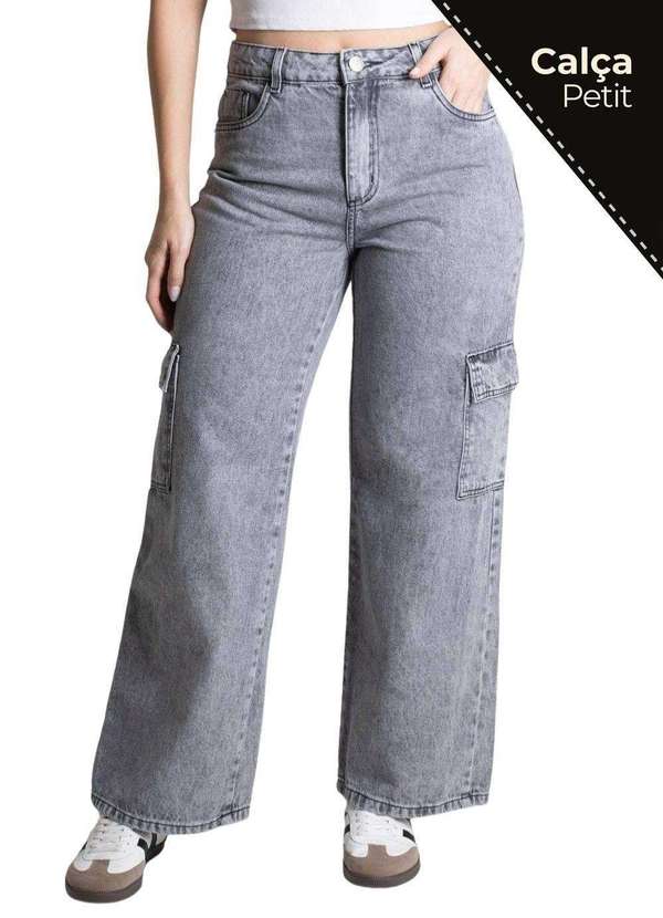 Sawary - Calça Jeans Sawary Wide Leg - 277921 Preto