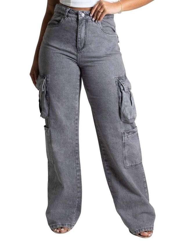 Sawary - Calça Jeans Sawary Wide Leg - 277922 Preto