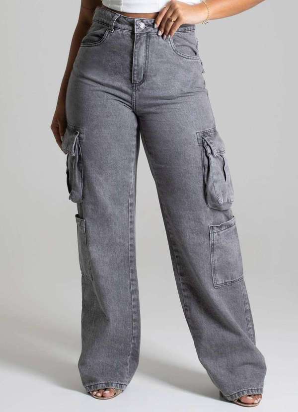 Sawary - Calça Jeans Sawary Wide Leg - 277922 Preto 5