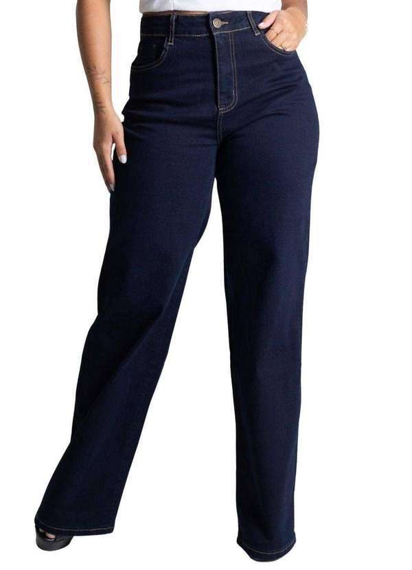 Sawary - Calça Jeans Sawary Wide Leg - 278264 Azul