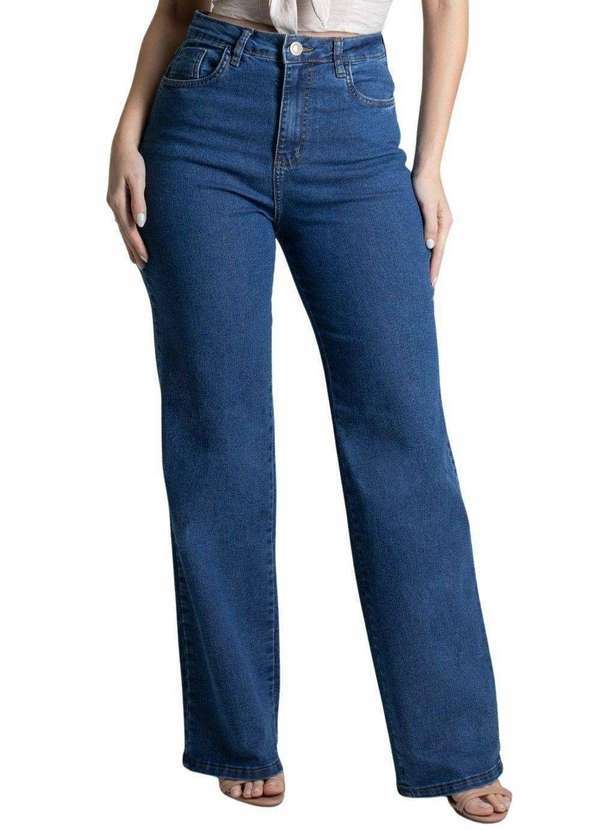 Sawary - Calça Jeans Sawary Wide Leg - 278456 Azul