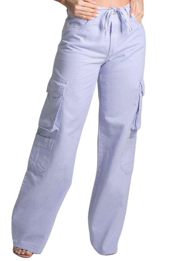 Sawary - Calça Jeans Sawary Wide Leg - 278673 Roxo