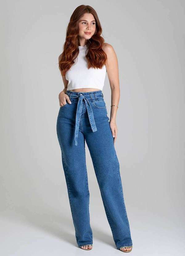 Sawary - Calça Jeans Sawary Wide Leg - 279001 Azul 2