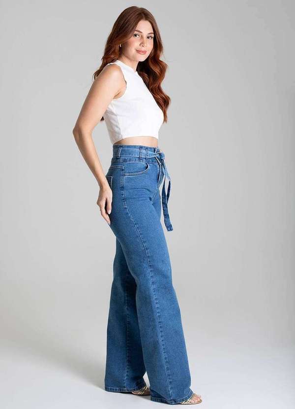 Sawary - Calça Jeans Sawary Wide Leg - 279001 Azul 3