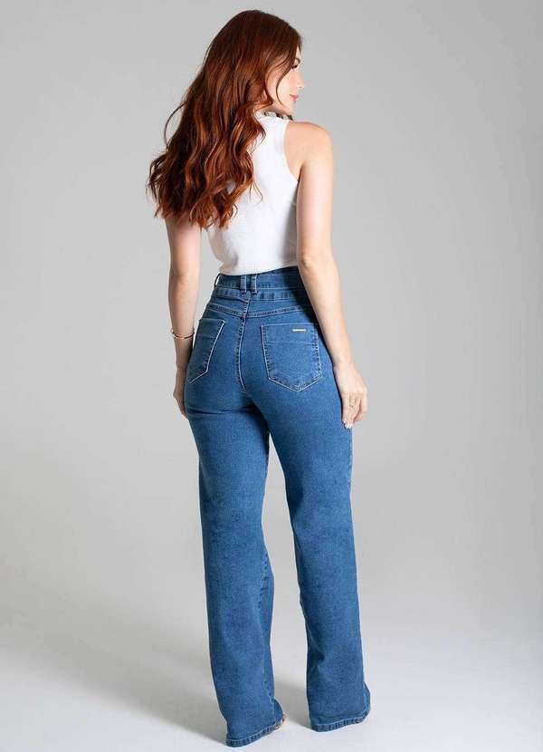 Sawary - Calça Jeans Sawary Wide Leg - 279001 Azul 4