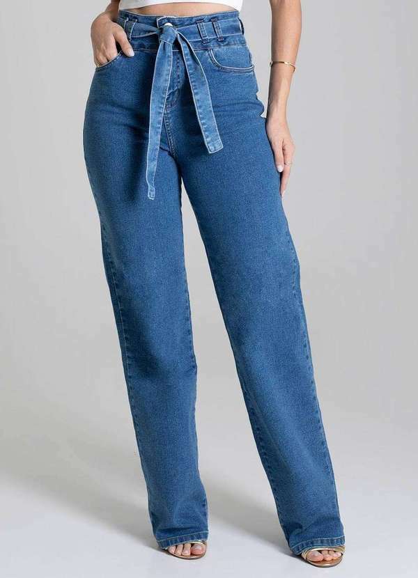 Sawary - Calça Jeans Sawary Wide Leg - 279001 Azul 5