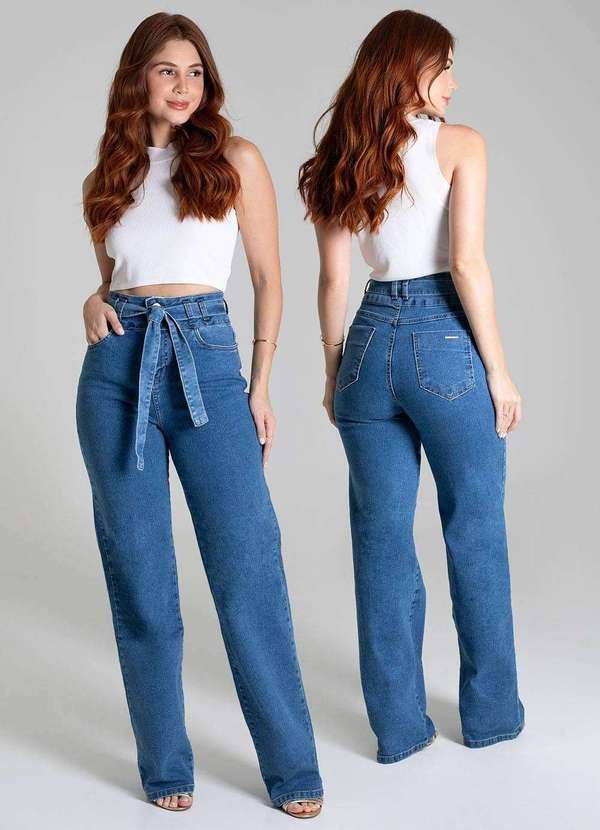 Sawary - Calça Jeans Sawary Wide Leg - 279001 Azul 6