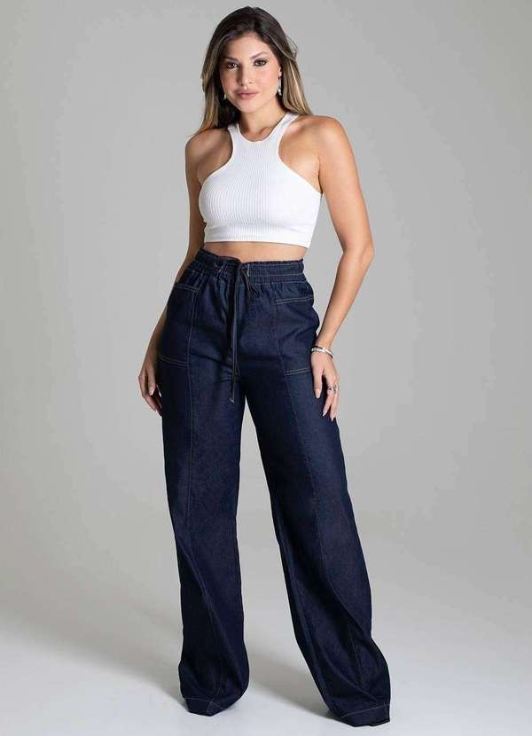 Sawary - Calça Jeans Sawary Wide Leg - 279019 Azul 2